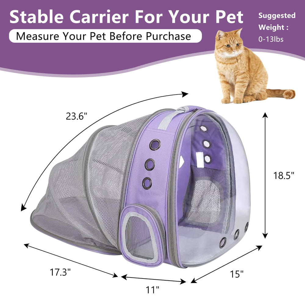 TOYSINTHEBOX cat backpack interior space expand creates room for resting during travel