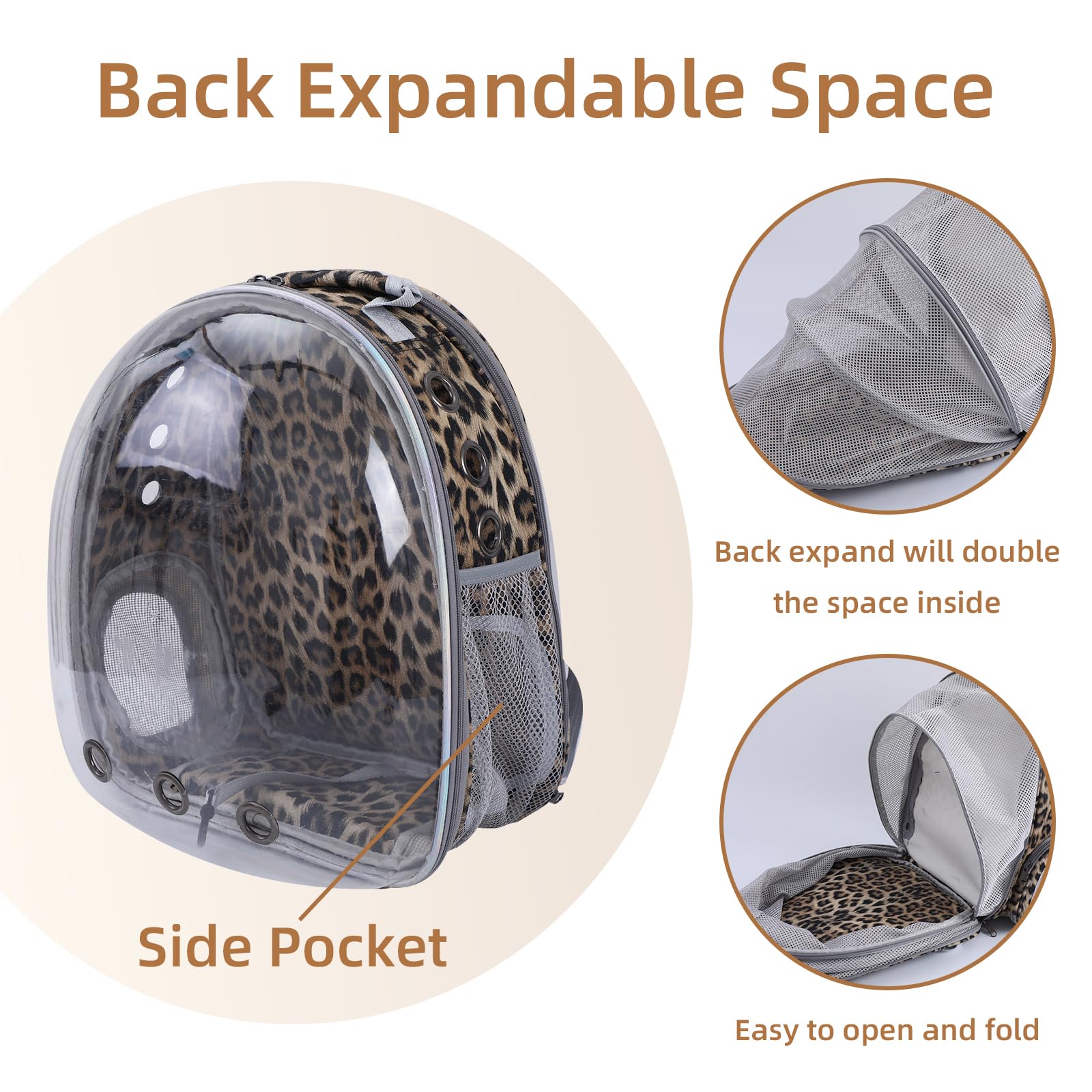 TOYSINTHEBOX cat backpack reinforced bottom supports kittens during entry and exit.