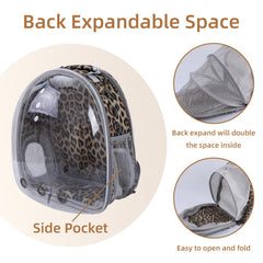 TOYSINTHEBOX cat backpack reinforced bottom supports kittens during entry and exit.