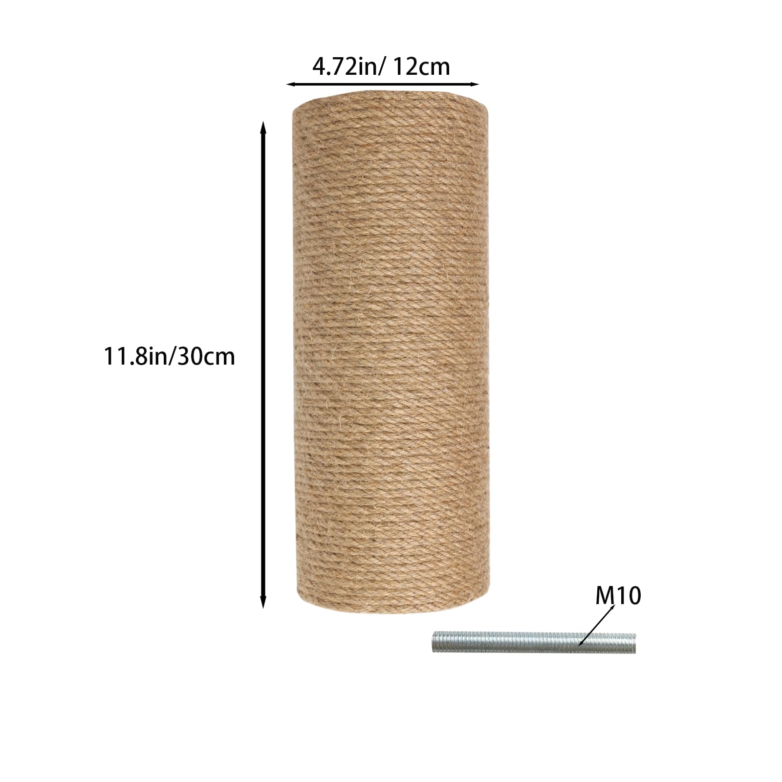 TQEW sisal post texture closeup highlights sturdy scratching surface