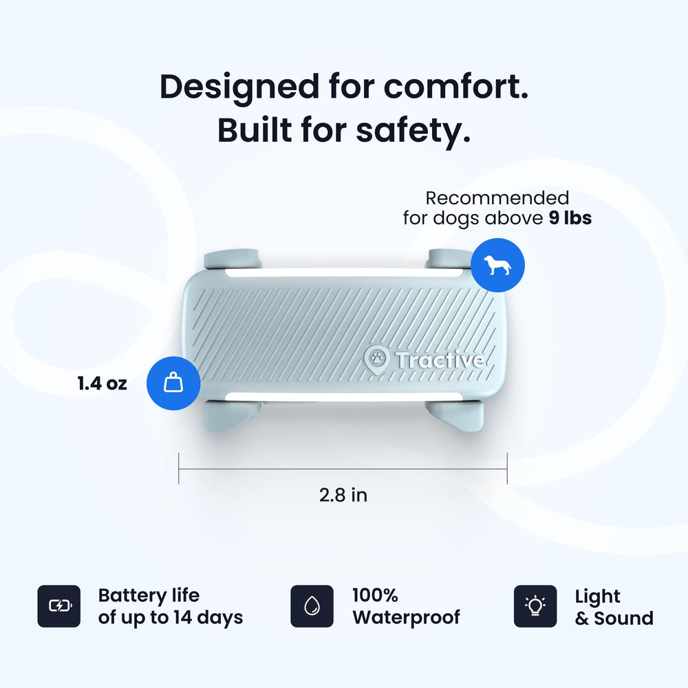 Tractive long battery life and waterproof design suit daily wear.