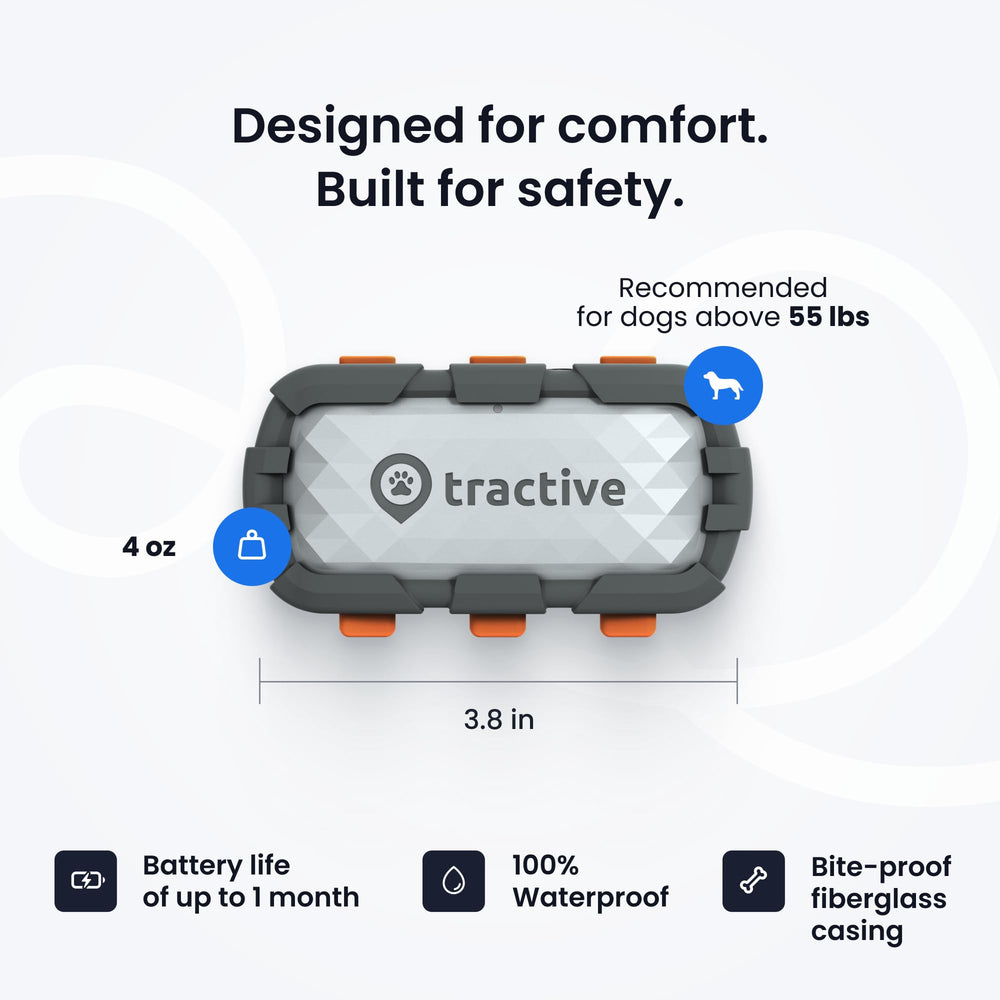 Tractive XL battery life up to one month in real-world hikes.