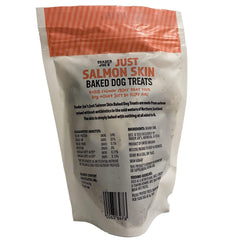 Trader Joe's Just Salmon Skin Baked Dog Treats dog enjoying savory salmon snack during training