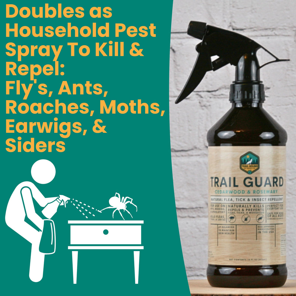 Trail Guard USA-made label suggests quality and sustainability in natural pest control.