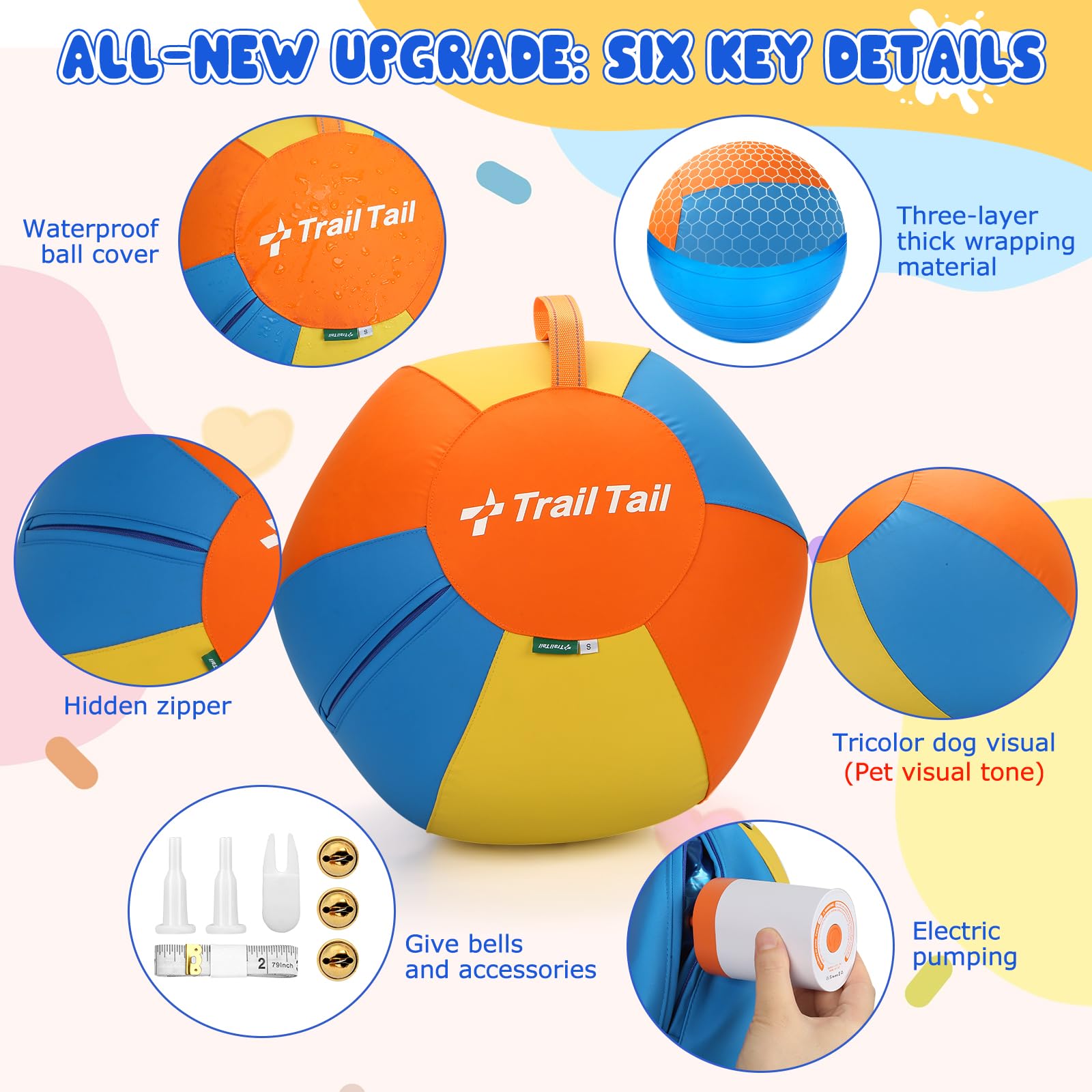 Trail Tail electric pump in action inflates the ball quickly for on-the-spot setup.