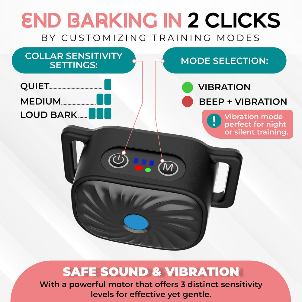 TrainTail bark collar smart microphone helps reduce false triggers