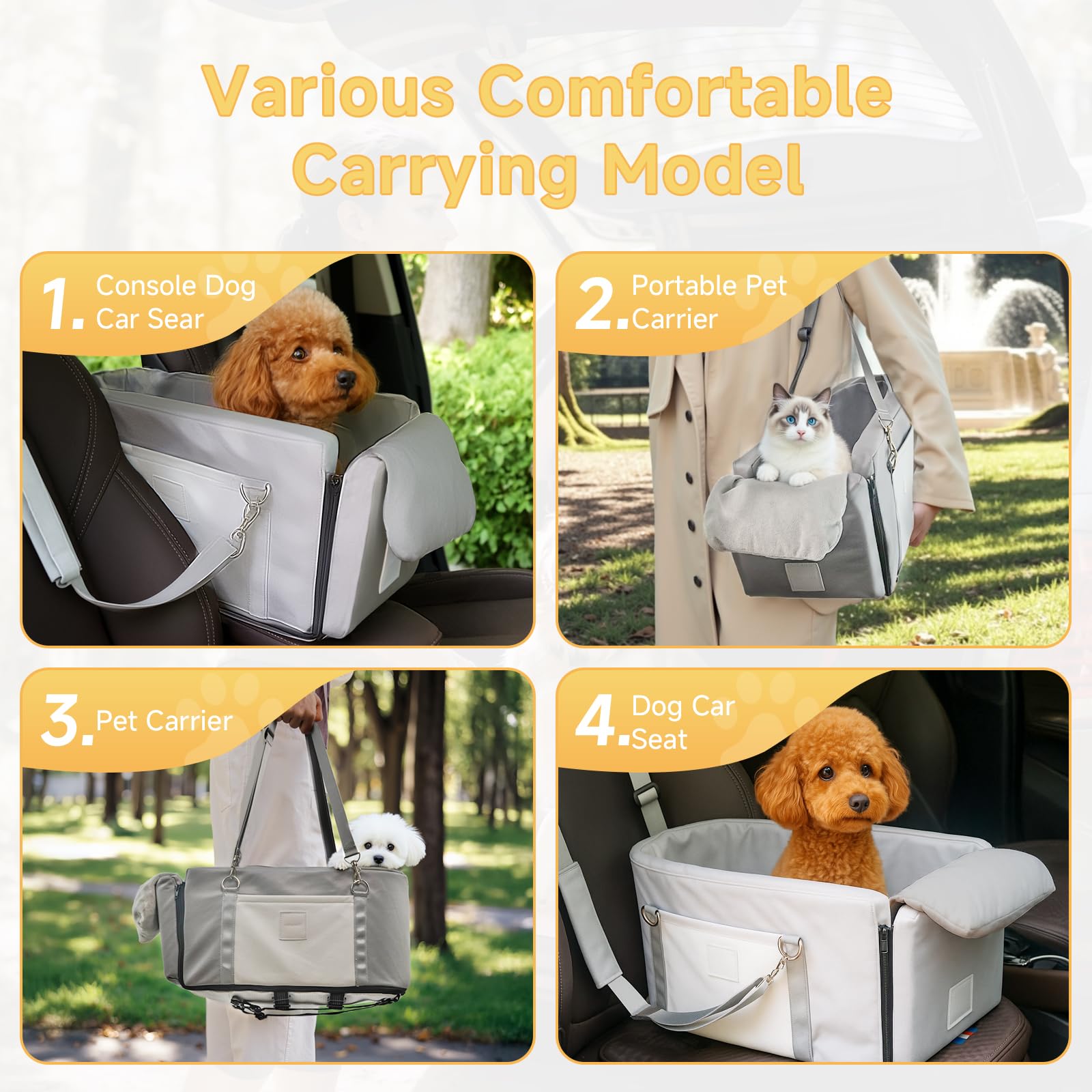 Tranquitas car seat installed in a vehicle showing center console fit and stability