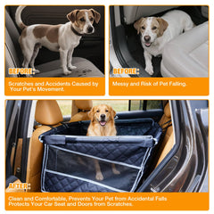 Tranquitas dog car seat egg-crate-foam cushions provide comfy relief on long trips.