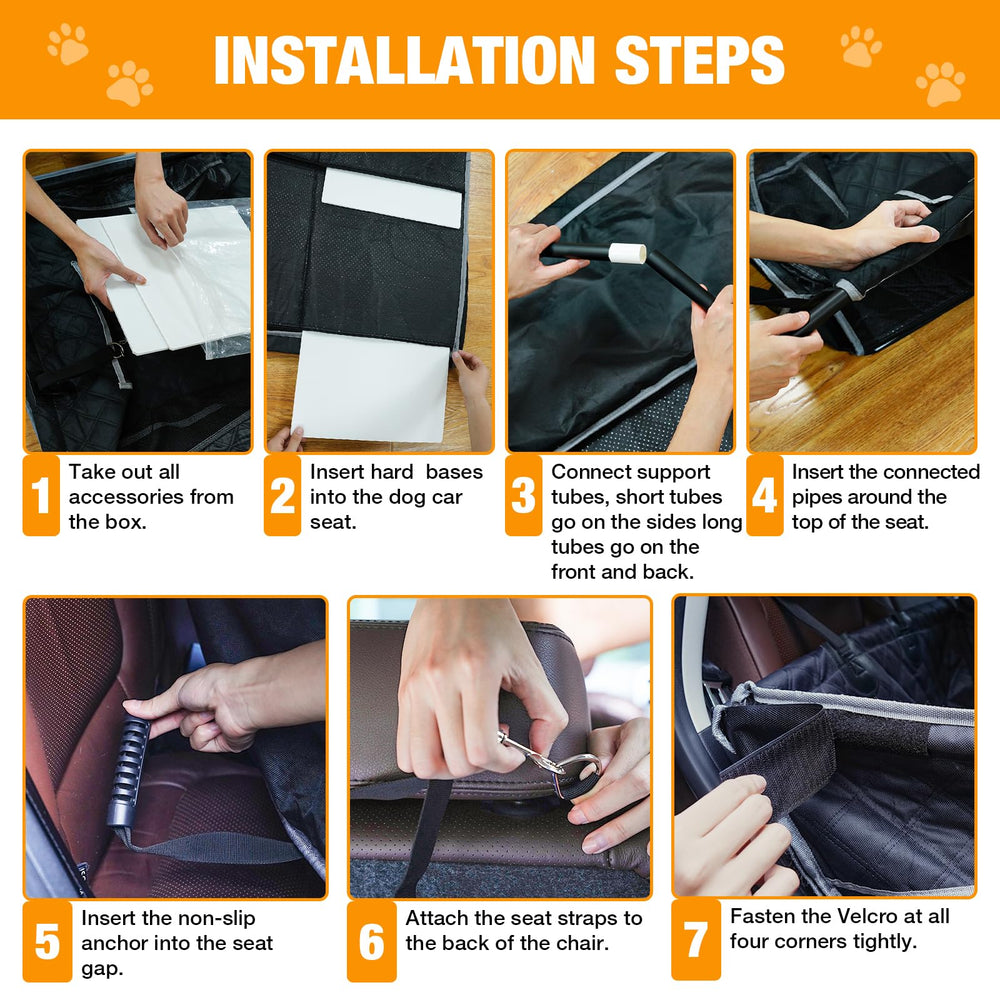 Tranquitas dog car seat versatile-install-left-right-middle fits any rear row.