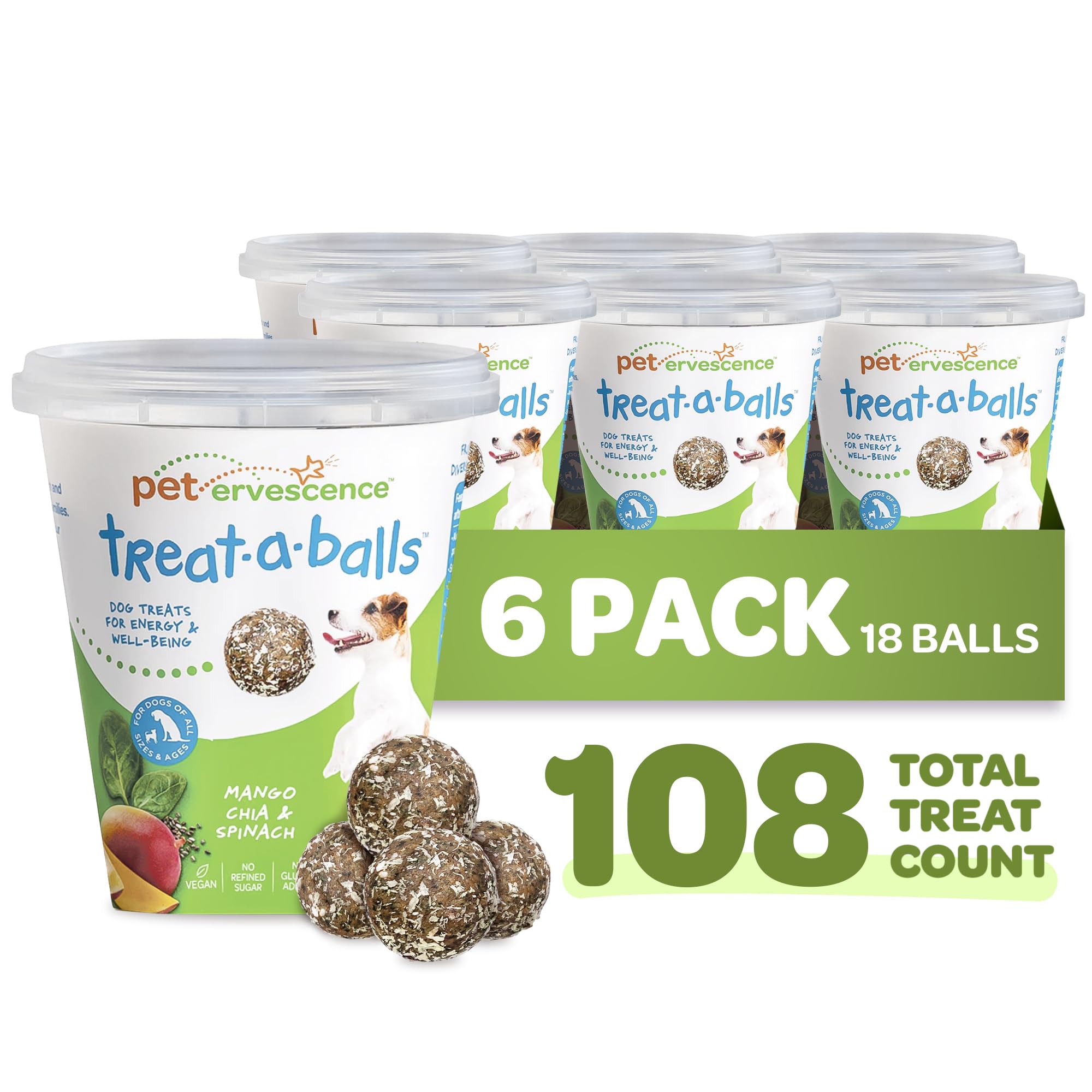TREAT-A-BALLS bulk dog treats packside shows natural ingredients for healthy snacking