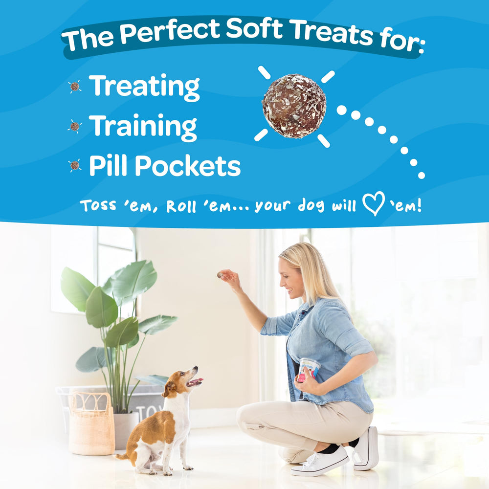 TREAT-A-BALLS gluten-free lean bites—satisfying, lighter treats for all-dog households.