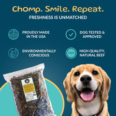 TREATOPIA Beef Lung Nuggies bag back with USA-sourced beef lung details