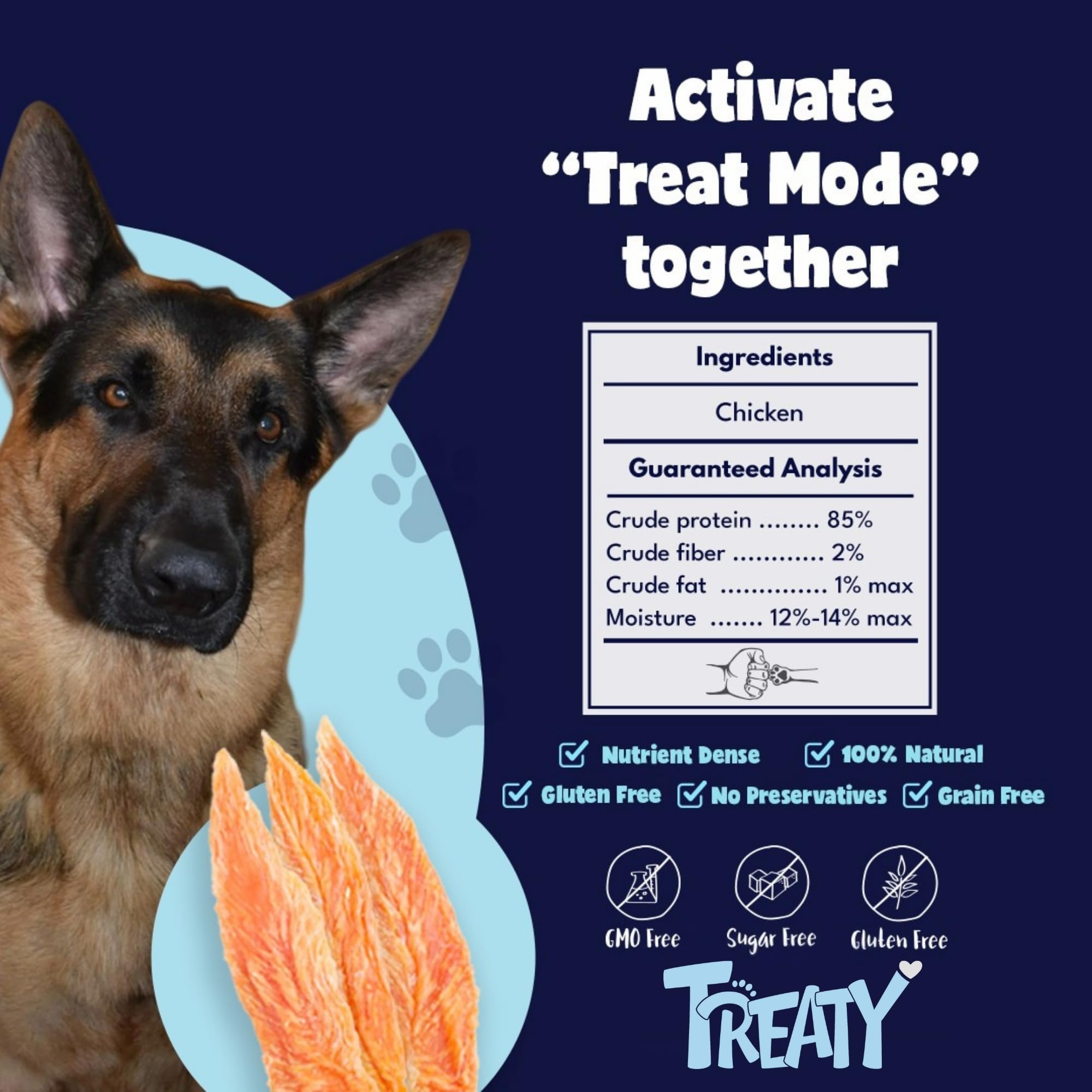 Treaty-dried-chicken-slices-closeup: single-ingredient jerky for picky eaters.