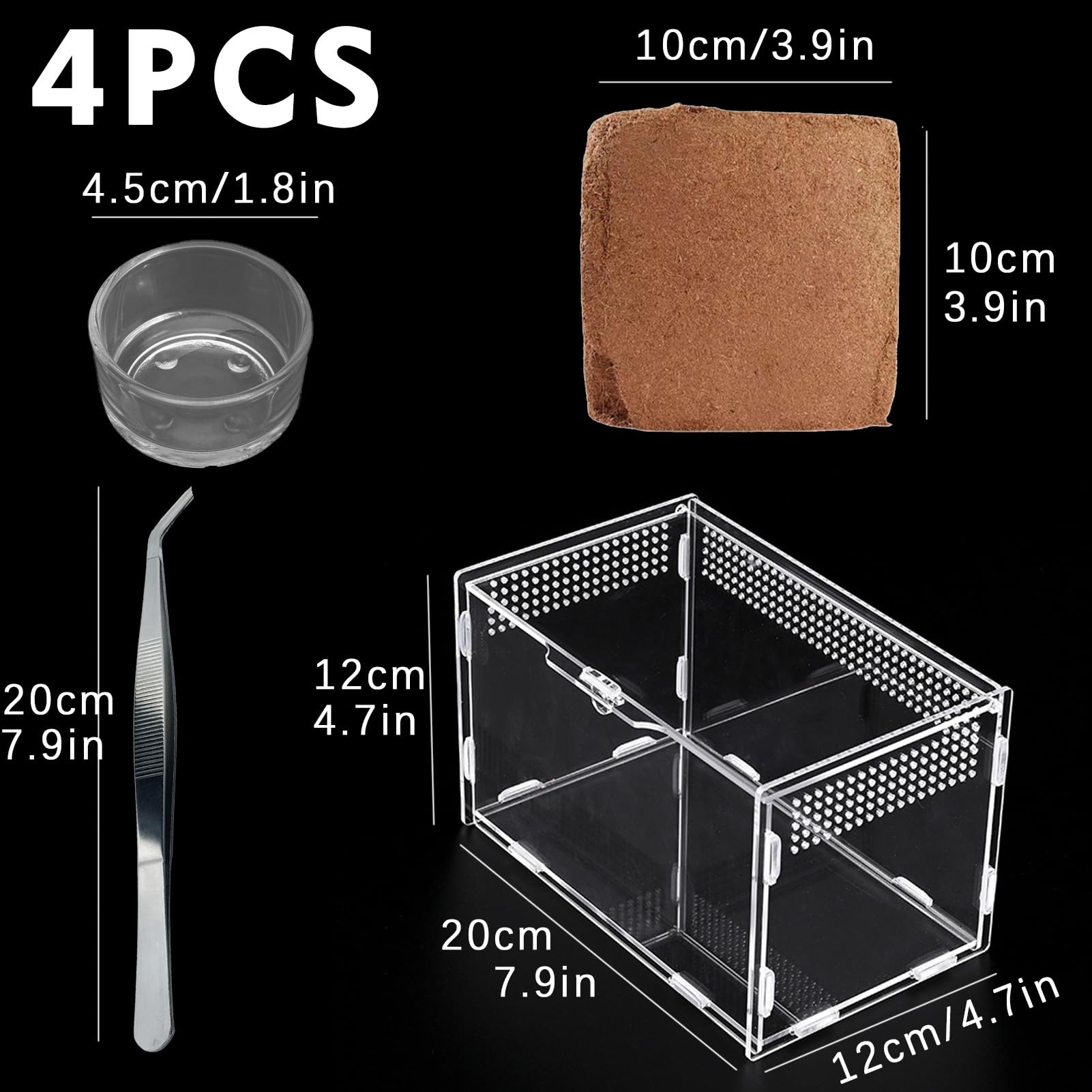 TREELF micro habitat terrarium side view highlights ventilation for airflow