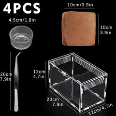 TREELF micro habitat terrarium side view highlights ventilation for airflow