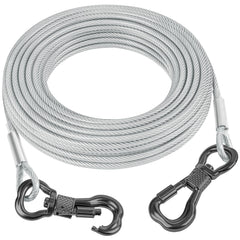 Tresbro 20ft dog tie-out cable ready for outdoor freedom and secure containment.