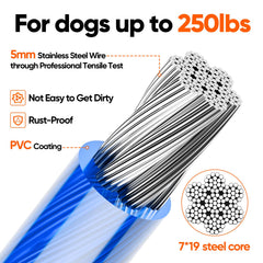 Tresbro 360-degree rotatable buckles prevent tangling during dog tethering.