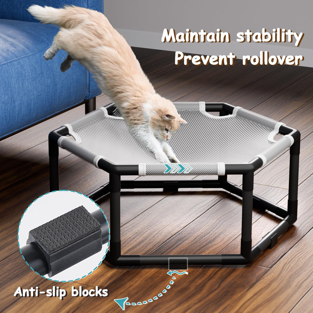 Tresbro tool-free assembly of cat hammock in minutes for quick setup.