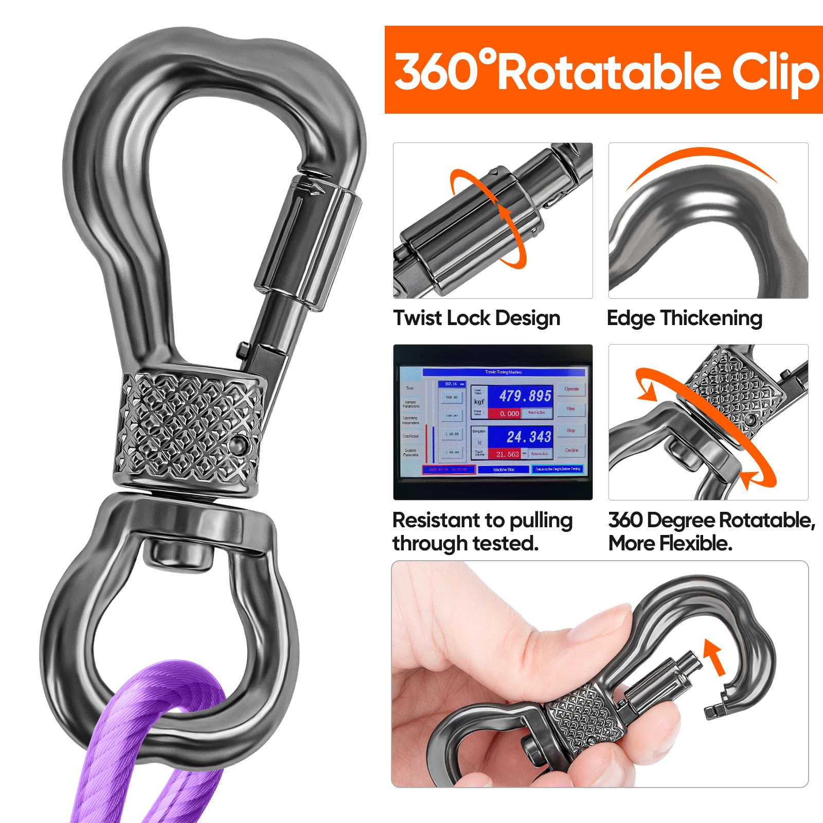 Close-up of Tresbro dual-rotatable buckles showing secure design for dogs.