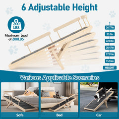 Tresbro dog ramp height settings help match sofa or bed height.