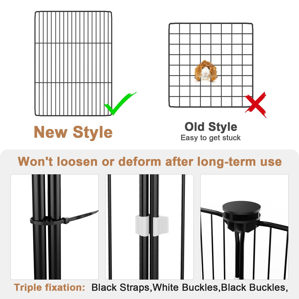 Tresbro fence-panel shows safe 0.7-inch gaps for small animals' safe exploration