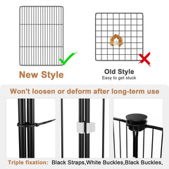 Tresbro fence-panel shows safe 0.7-inch gaps for small animals' safe exploration