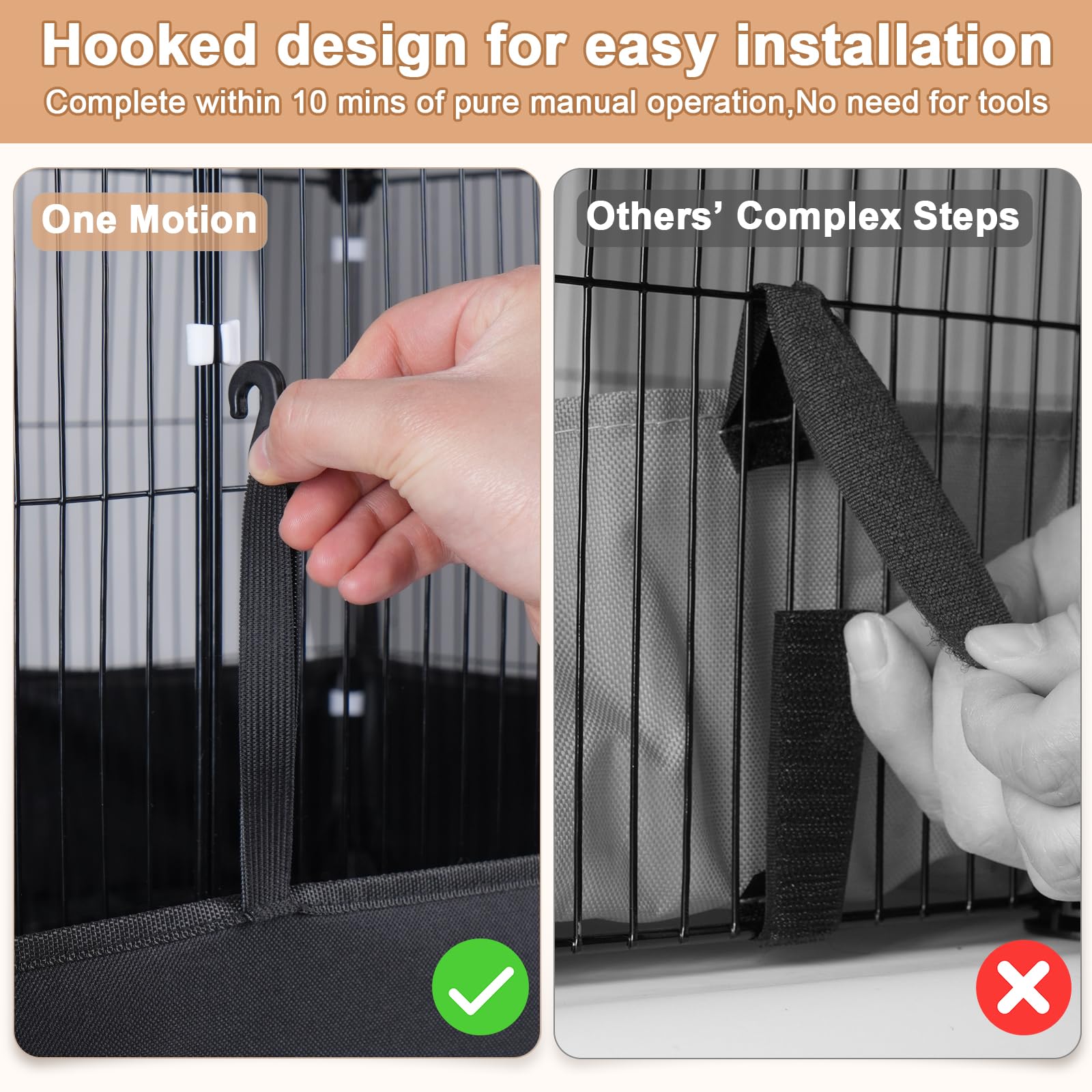 Tresbro one-motion-hook design enables tool-free setup and cleanup