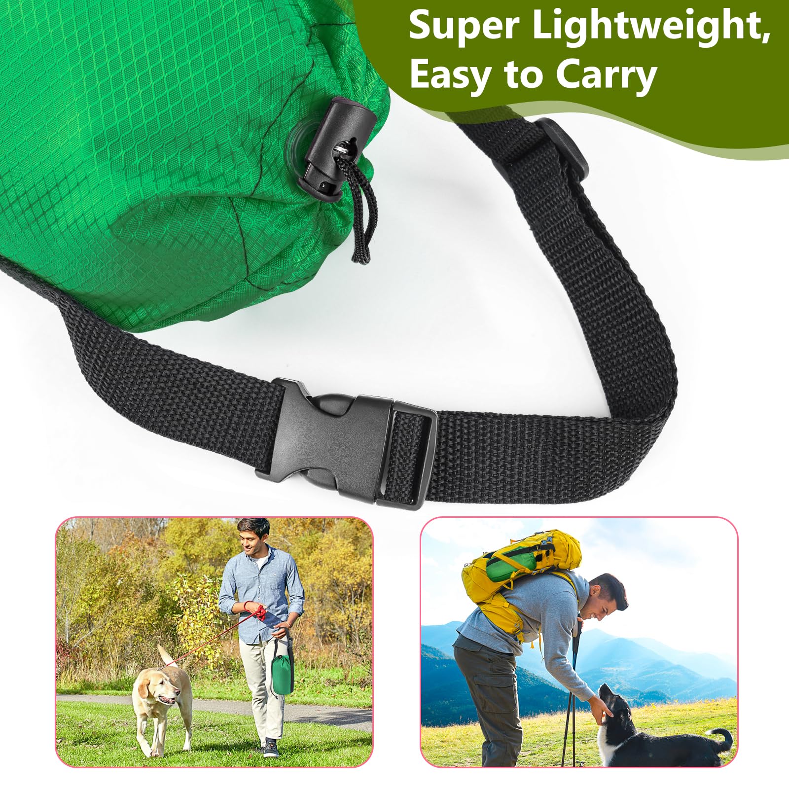 Tresbro portable storage bag keeps the leash compact on hikes.