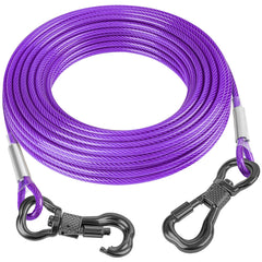 Tresbro 70ft tie out cable attached to a post for secure outdoor freedom