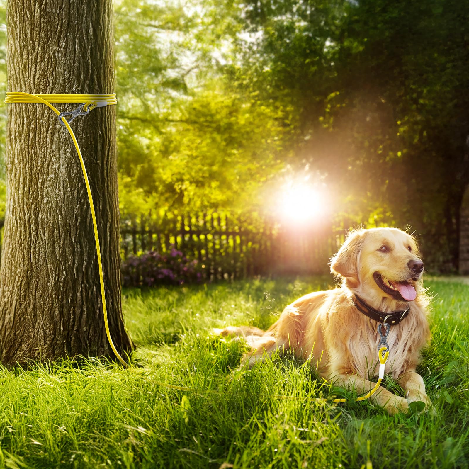 Tresbro vinyl-covered cable offers weather resistance and smooth handling during walks.