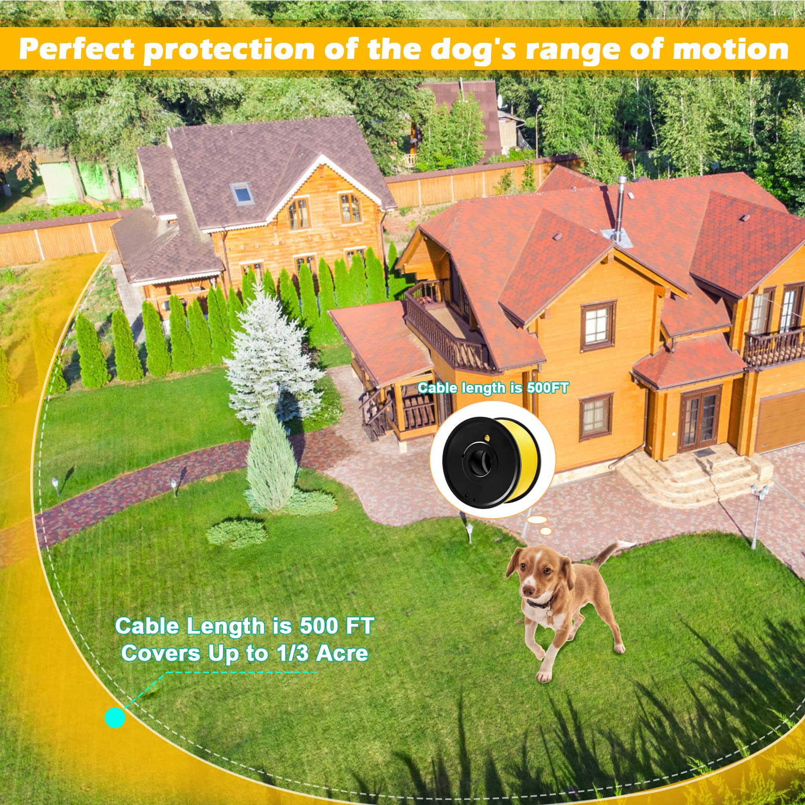 TRESSON bury-depth guide showing 1–3 inch installation depth.