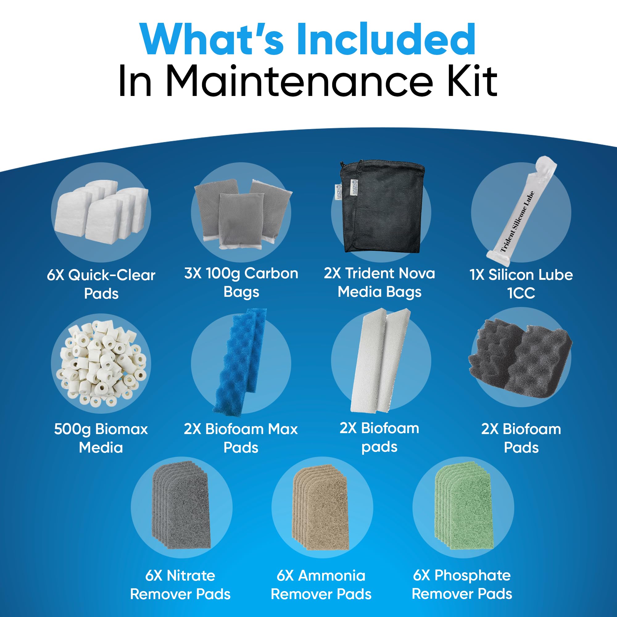 Trident Nova carbon packs improving water clarity and odor control.