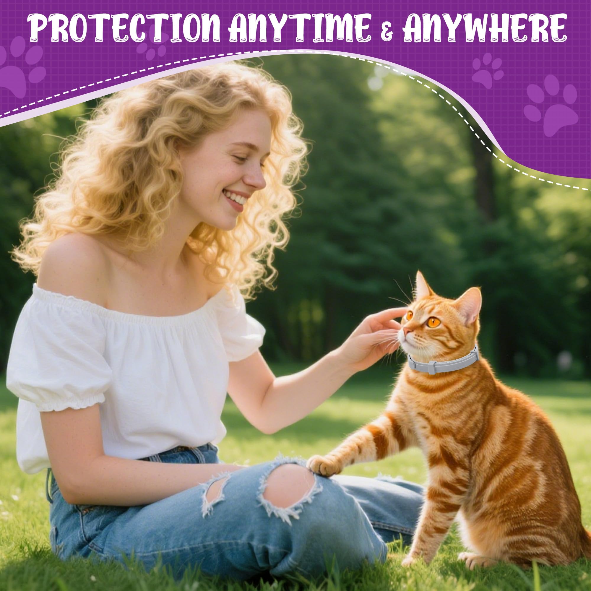 Trihood 8-month performance graphic conveys extended protection per collar.