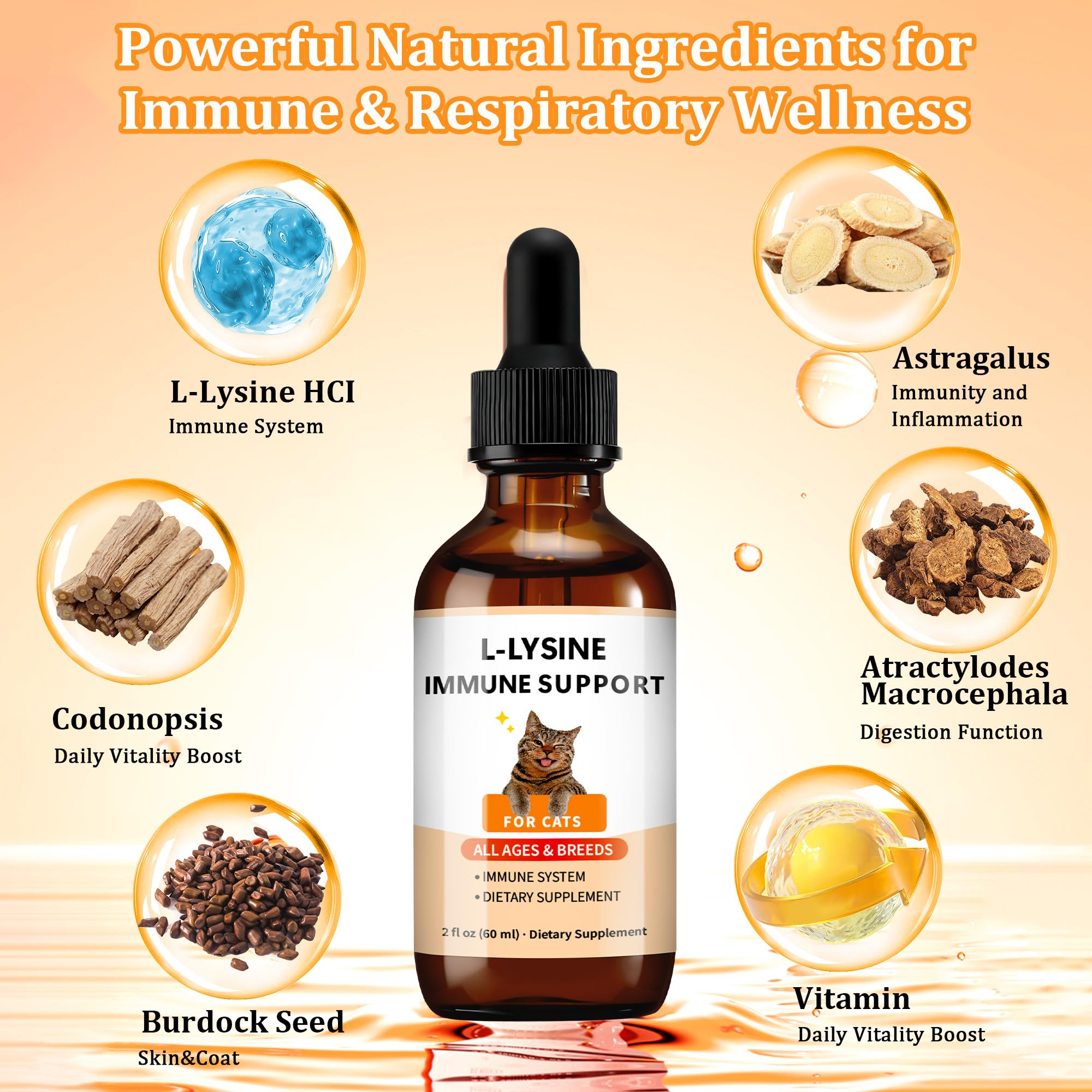 Trihood L-Lysine drops chicken label highlights tasty flavor for routine supplementation