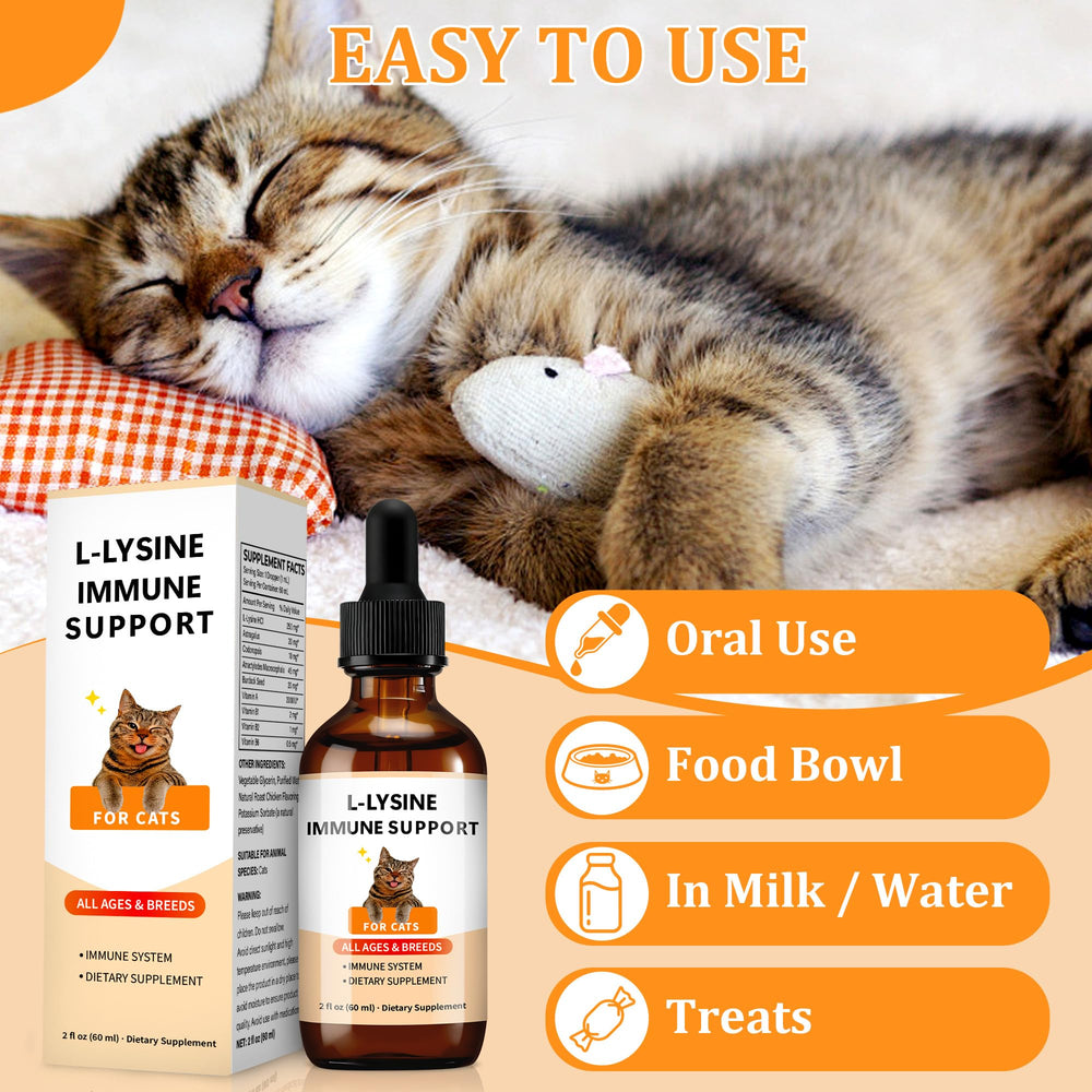 Trihood L-Lysine drops with food mix offers convenient administration