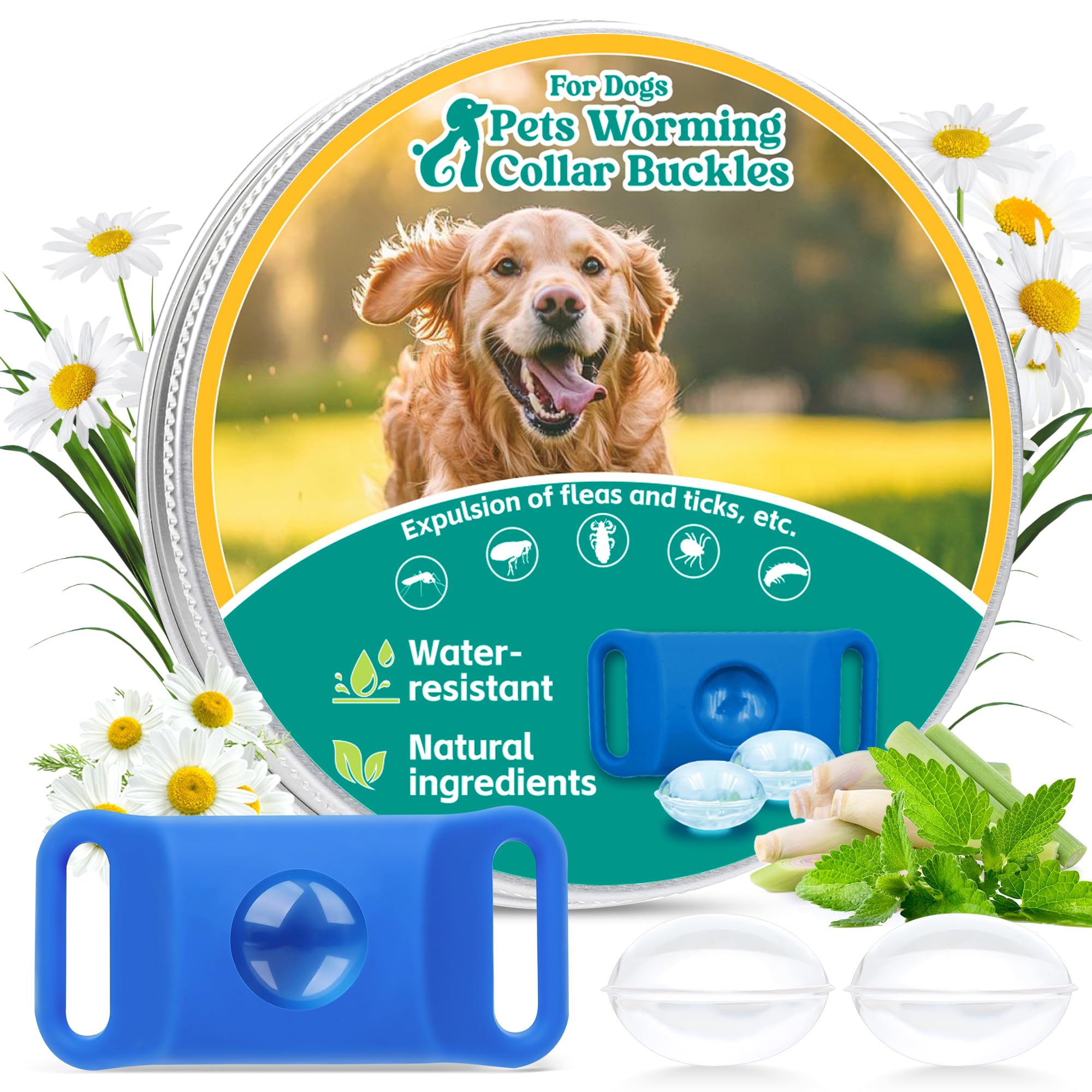 Trihood natural flea tick dog tag showing chemical-free protection for everyday adventures
