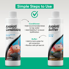 Trinity Treats axolotl buffer 250ml bottle helps stabilize water pH