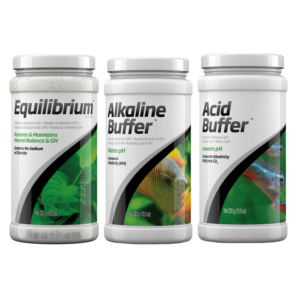 Trinity Treats Equilibrium bottle poured to boost mineral balance for planted aquariums.