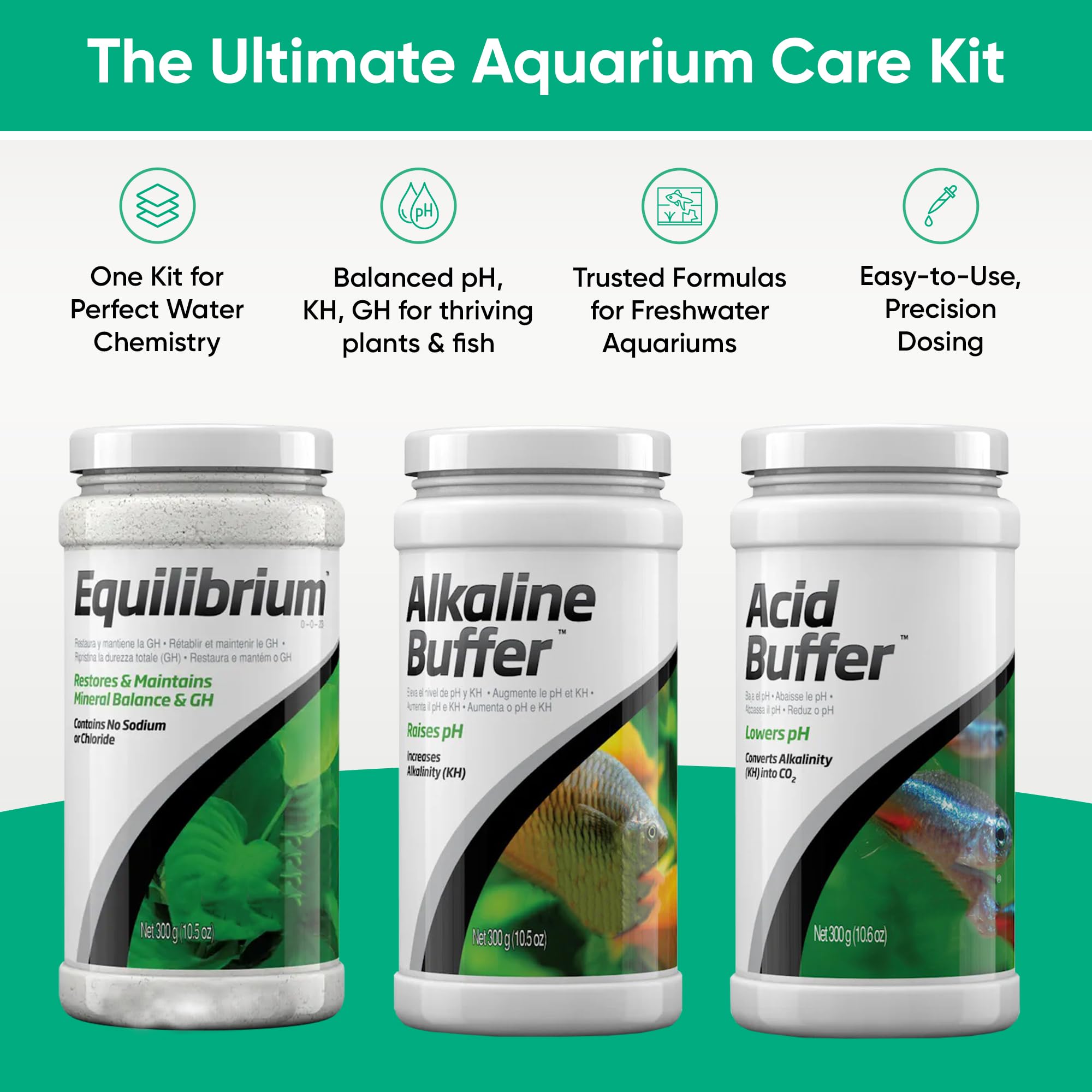 Trinity Treats planted aquarium setup highlighting buffer-based water balance.