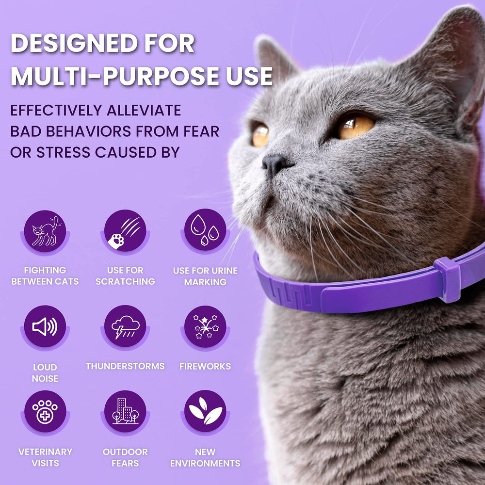 TriOak calming collar four-pack packaging highlights extended soothing support