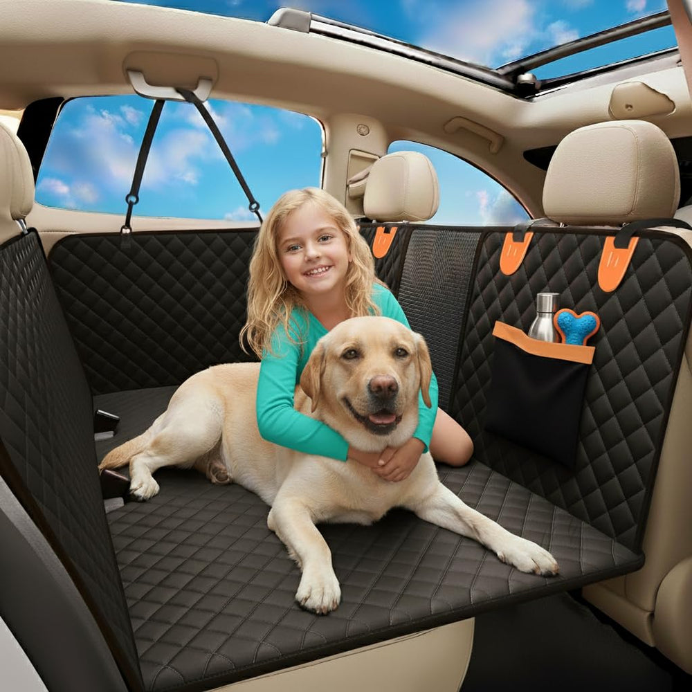 Trio Gato back seat extender shows dog-spread comfort on road trips.