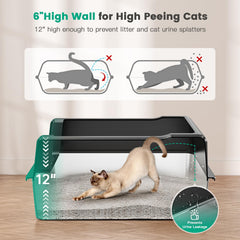Tripamin XXL top-entry view with lid enables easy access and mess containment