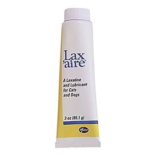 TrippleCream Lax-Aire twin-pack bottle; pet-friendly laxative and lubricant for easy nose or paw dosing.