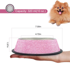 Triumilynn non-slip bottom pet bowl helps prevent spills during meals