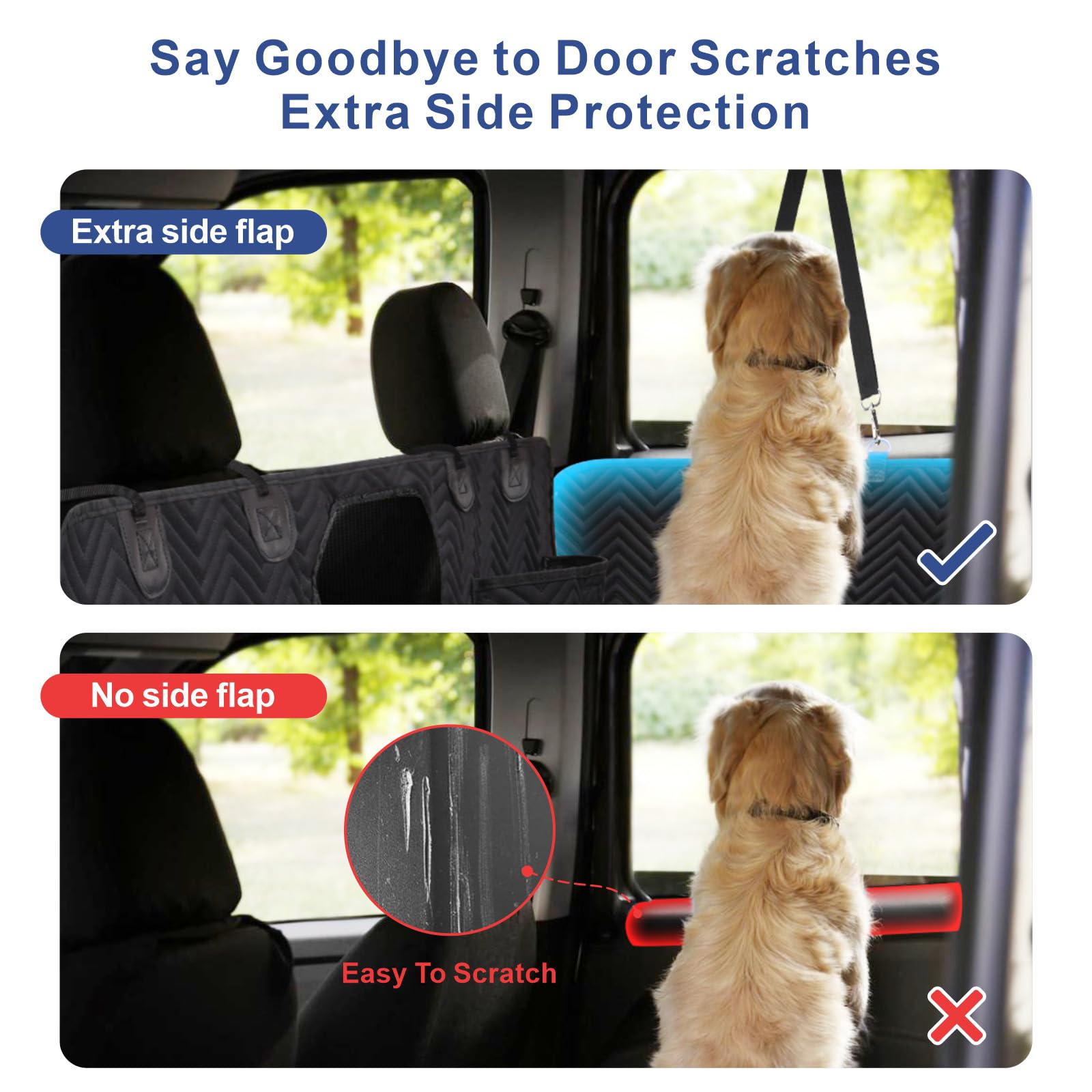 Trivlpet dog seat cover 400lb-capacity supports heavy pets safely.