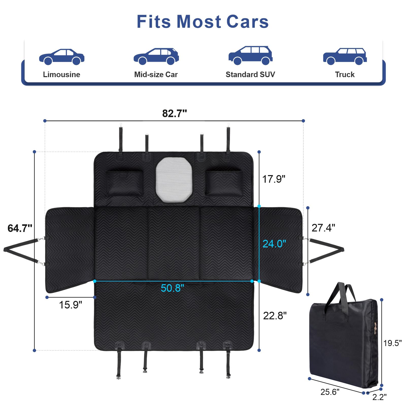 Trivlpet dog car seat cover quick-clip installation saves time.