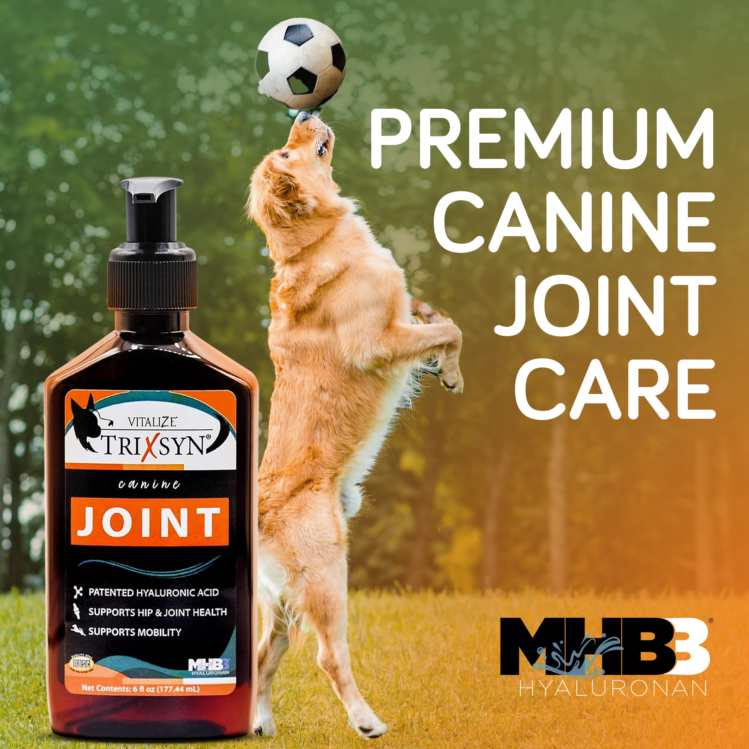 TRIXSYN Canine packaging-6oz image highlights compact home-use bottle.
