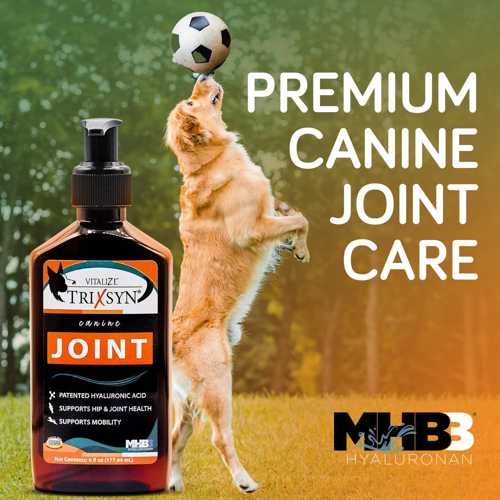 TRIXSYN Canine packaging-6oz image highlights compact home-use bottle.