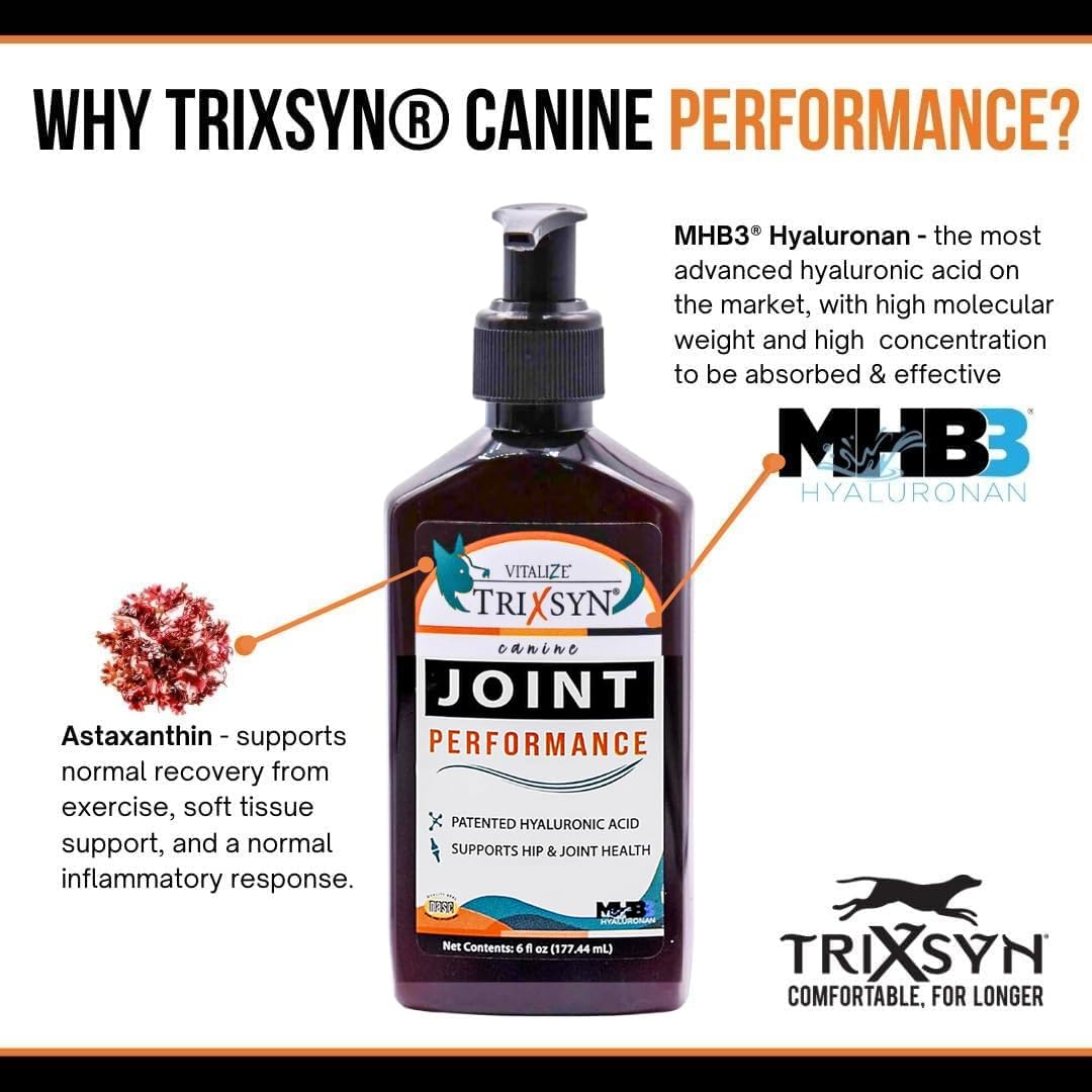 TRIXSYN Canine Performance 72-day supply packaging for ongoing joint health