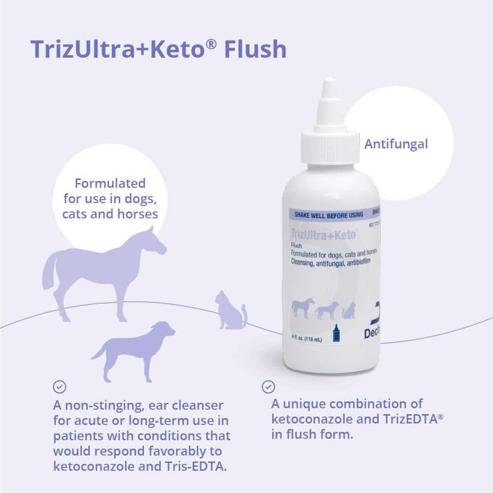 TrizUltra + Keto Flush horse ear and skin cleanser ready for multispecies care